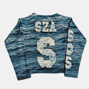 SZA SOS WOVEN TAPESTRY SWEATER